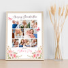 Photo Collage Gift For Grandmother Mother's Day 8-Photo Pink Butterflies Print Photo Collage Gift For Grandmother Mother's Day 8-Photo Pink Butterflies Print
