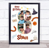 Photo Collage 6-Photo 8th Birthday Gift For Kids Boys Harry Potter White Print