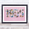 Photo Collage Pink Birthday Gift For Daughter-In-Law 23-Photo Year 1955 Print