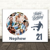 Photo Collage Print Or Canvas 21st Birthday Gift For Nephew 14-Photo Football Photo Collage Print Or Canvas 21st Birthday Gift For Nephew 14-Photo Football