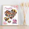 Photo Collage Print Or Canvas 30th Birthday Gift For Daughter 19-Photo Floral