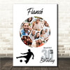 Photo Collage Print Or Canvas 30th Birthday Gift For Fiancé 14-Photo Football