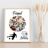 Photo Collage Print Or Canvas 30th Birthday Gift For Friend 14-Photo Football