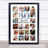 Photo Collage Print Or Canvas 30th Birthday Custom Gift For Husband 20-Photo