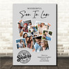 Photo Collage Print Or Canvas 30th Birthday Custom Gift For Son 7-Photo Grey