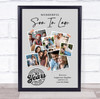 Photo Collage Print Or Canvas 30th Birthday Custom Gift For Son 7-Photo Grey