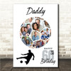 Photo Collage Print Or Canvas 60th Birthday Gift For Daddy 14-Photo Football
