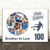 Photo Collage 100th Birthday Gift For Brother-In-Law 14-Photo Football Print Photo Collage 100th Birthday Gift For Brother-In-Law 14-Photo Football Print