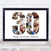 Photo Collage Print Or Canvas 30th Birthday Custom Gift For Him 18-Photo 30