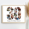 Photo Collage Print Or Canvas 30th Birthday Custom Gift For Him 18-Photo 30