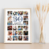 Photo Collage Print Or Canvas 30th Birthday Custom Gift For Nephew 20-Photo