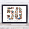 Photo Collage Print Or Canvas 50th Birthday Gift For Her 17-Photo Number 50