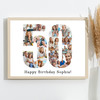 Photo Collage Print Or Canvas 50th Birthday Gift For Her 17-Photo Number 50