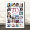 Photo Collage Print Or Canvas 70th Birthday Gift For Mother-In-Law 20-Photo