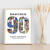 Photo Collage Print Or Canvas 90th Birthday Custom Gift For Him 16-Photo 90