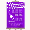 Purple Watercolour Lights Alcohol Says You Can Dance Personalised Wedding Sign Purple Watercolour Lights Alcohol Says You Can Dance Personalised Wedding Sign