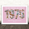 Photo Collage Pink Birthday Gift For Female Friend 23-Photo Year 1976 Print Photo Collage Pink Birthday Gift For Female Friend 23-Photo Year 1976 Print