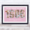 Photo Collage Pink Birthday Gift For Female Friend 23-Photo Year 1986 Print Photo Collage Pink Birthday Gift For Female Friend 23-Photo Year 1986 Print