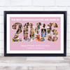Photo Collage Pink Birthday Gift For Granddaughter 34-Photo Year 2006 Print Photo Collage Pink Birthday Gift For Granddaughter 34-Photo Year 2006 Print