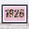 Photo Collage Pink Birthday Gift For Mother-In-Law 27-Photo Year 1926 Print