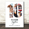 Photo Collage 10th Wedding Anniversary Gift 8-Photo 10 Years Together Print