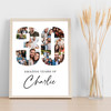 Photo Collage Print Or Canvas 30th Birthday Gift For Him 18-Photo 30 White