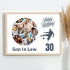 Photo Collage Print Or Canvas 30th Birthday Gift For Son 14-Photo Football