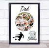 Photo Collage Print Or Canvas 30th Birthday Gift For Dad 14-Photo Football