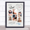 Photo Collage First Father's Day Gift For Dad 6-Photo Calendar Date Print Canvas