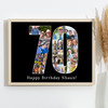 Photo Collage 70th Birthday 16-Photo Birthday Gift For Him 70 Black Print Canvas Photo Collage 70th Birthday 16-Photo Birthday Gift For Him 70 Black Print Canvas