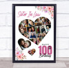 Photo Collage 100th Birthday Gift For Sister-In-Law 19-Photo Floral Print Canvas Photo Collage 100th Birthday Gift For Sister-In-Law 19-Photo Floral Print Canvas