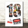 Photo Collage 9-Photo 18th Birthday Gift For Teens Boys Danger Sign Print Canvas Photo Collage 9-Photo 18th Birthday Gift For Teens Boys Danger Sign Print Canvas