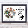 Photo Collage Kids Birthday Gift For Boys Any Age 14-Photo Football Print Canvas