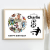 Photo Collage Kids Birthday Gift For Boys Any Age 14-Photo Football Print Canvas