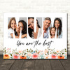 Photo Collage Mother's Day Gift For Mum 3-Photo Any Occasion Floral Print Canvas