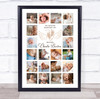 Photo Collage Kids Memorial Gift For Anyone 20-Photo Neutral Wings Print Canvas