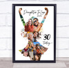 Photo Collage 30th Birthday Gift For Daughter-In-Law 9-Photo Women Print Canvas