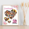 Photo Collage 30th Birthday Gift For Granddaughter 19-Photo Floral Print Canvas