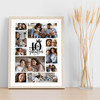 Photo Collage 40th Birthday Gift For Anyone 10-Photo 40th Birthday Print Canvas