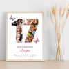 Photo Collage 7-Photo 17th Birthday Gift For Teens Girls Butterfly Print Canvas