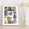 Photo Collage 80th Birthday Gift For Anyone 10-Photo 80th Birthday Print Canvas