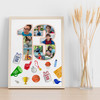 Photo Collage 10-Photo 13th Birthday Gift For Teen Boys Basketball Print Canvas