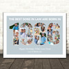 Photo Collage Blue Birthday Gift For Son-In-Law 22-Photo Year 1986 Print Canvas