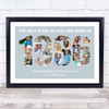 Photo Collage Blue Birthday Gift For Son-In-Law 22-Photo Year 1986 Print Canvas