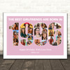 Photo Collage Pink Birthday Gift For Girlfriend 23-Photo Year 1996 Print Canvas