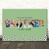 Photo Collage Green Football 7-Photo Any Occasion Gift For Brother Print Canvas