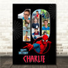 Photo Collage 10-Photo 10th Birthday Gift For Kids Boys Spiderman Print Canvas