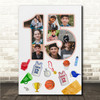 Photo Collage 9-Photo 15th Birthday Gift For Teen Boys Basketball Print Canvas