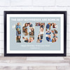 Photo Collage Blue Birthday Gift For Boyfriend 22-Photo Year 1976 Print Canvas