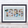 Photo Collage Blue Birthday Gift For Boyfriend 22-Photo Year 1985 Print Canvas